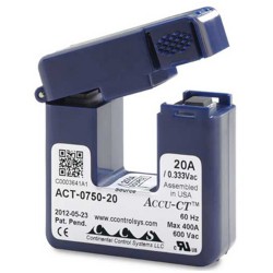 Accu-CT Current Transformer,20 Amp/333mV  Data Loggers T-ACT-0750-020 Onset HOBO