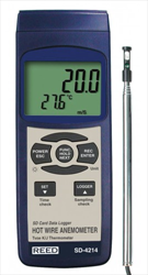 SD Series Hot Wire Thermo-Anemometer, Datalogger, with Temperature SD-4214 REED