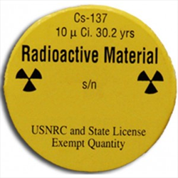 Máy đo phóng xạ, bức xạ Check Source, Cs-137, 10 MicroCi