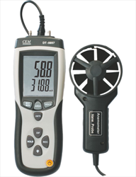 Differential Pressure Manometer Plus Air Flow/Velocity Meter DT-8897 CEM-Instruments