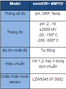 sensION-MM110 và điện cực 5045